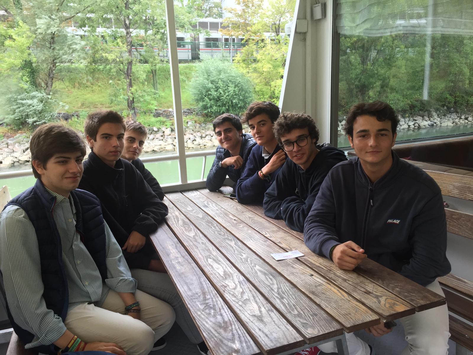 Un grupo de alumnos durante el viaje a Viena